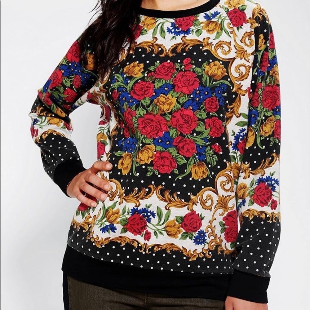Minkpink Excessive Floral Pullover Sweatshirt
